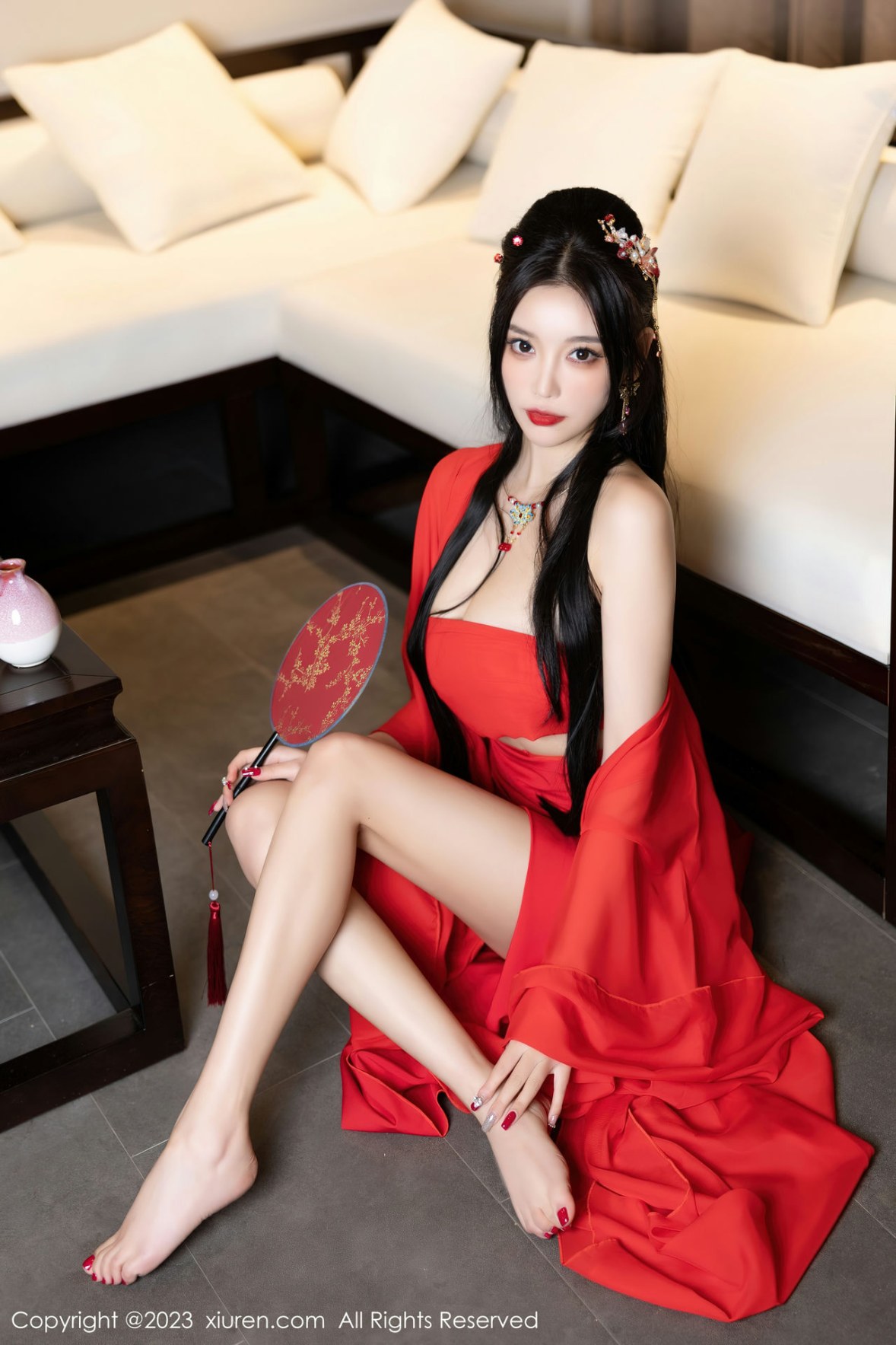 图片[1]-XiuRen第6149期_女神杨晨晨Yome温泉性感半透红色丝绸秀丰满身材惹火诱惑写真88P-推荐论坛-免费套图-看套图