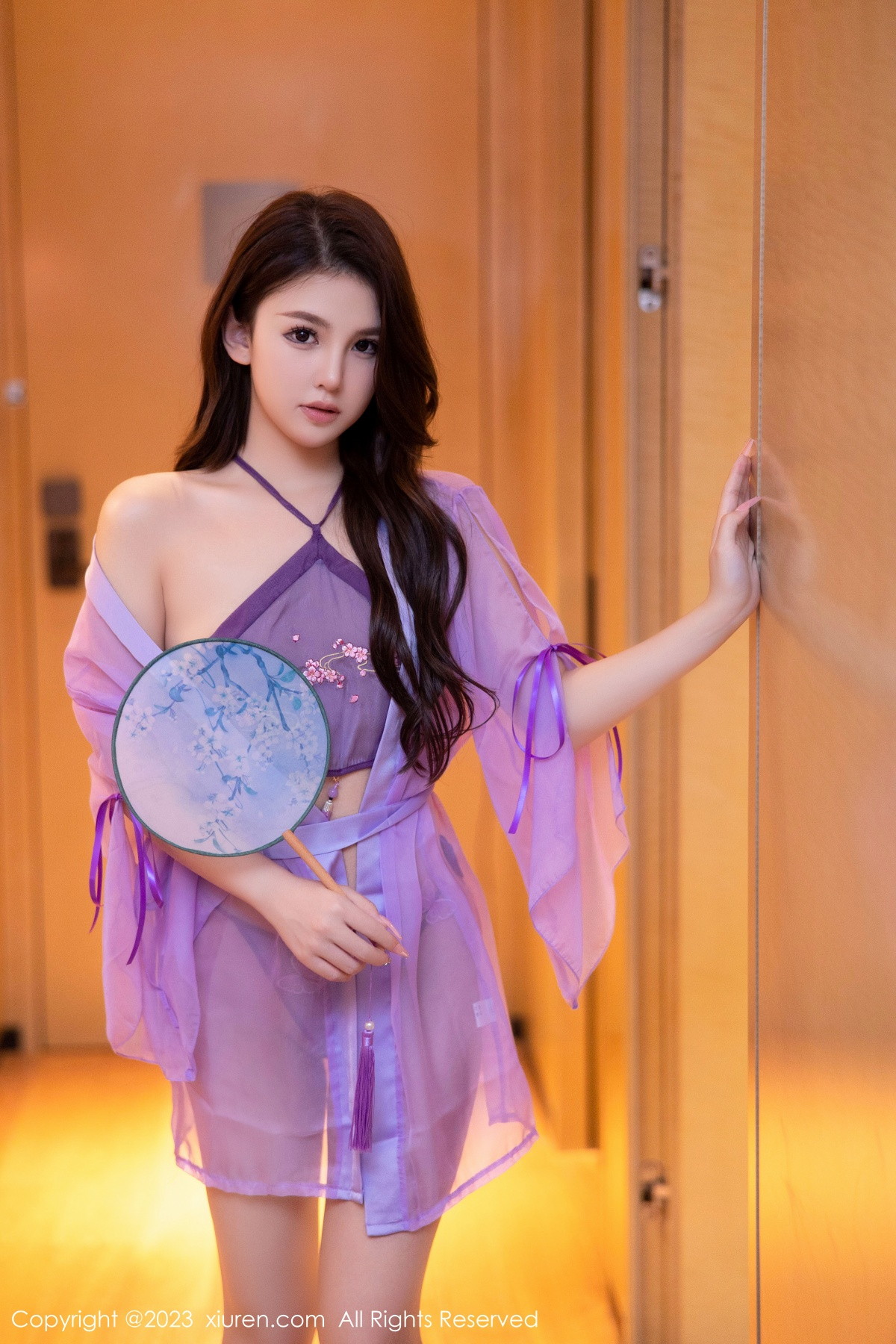 图片[4]-XiuRen第6077期_模特美羊羊性感紫色古装服饰半脱露丁字裤秀翘臀美腿诱惑写真83P-推荐论坛-免费套图-看套图