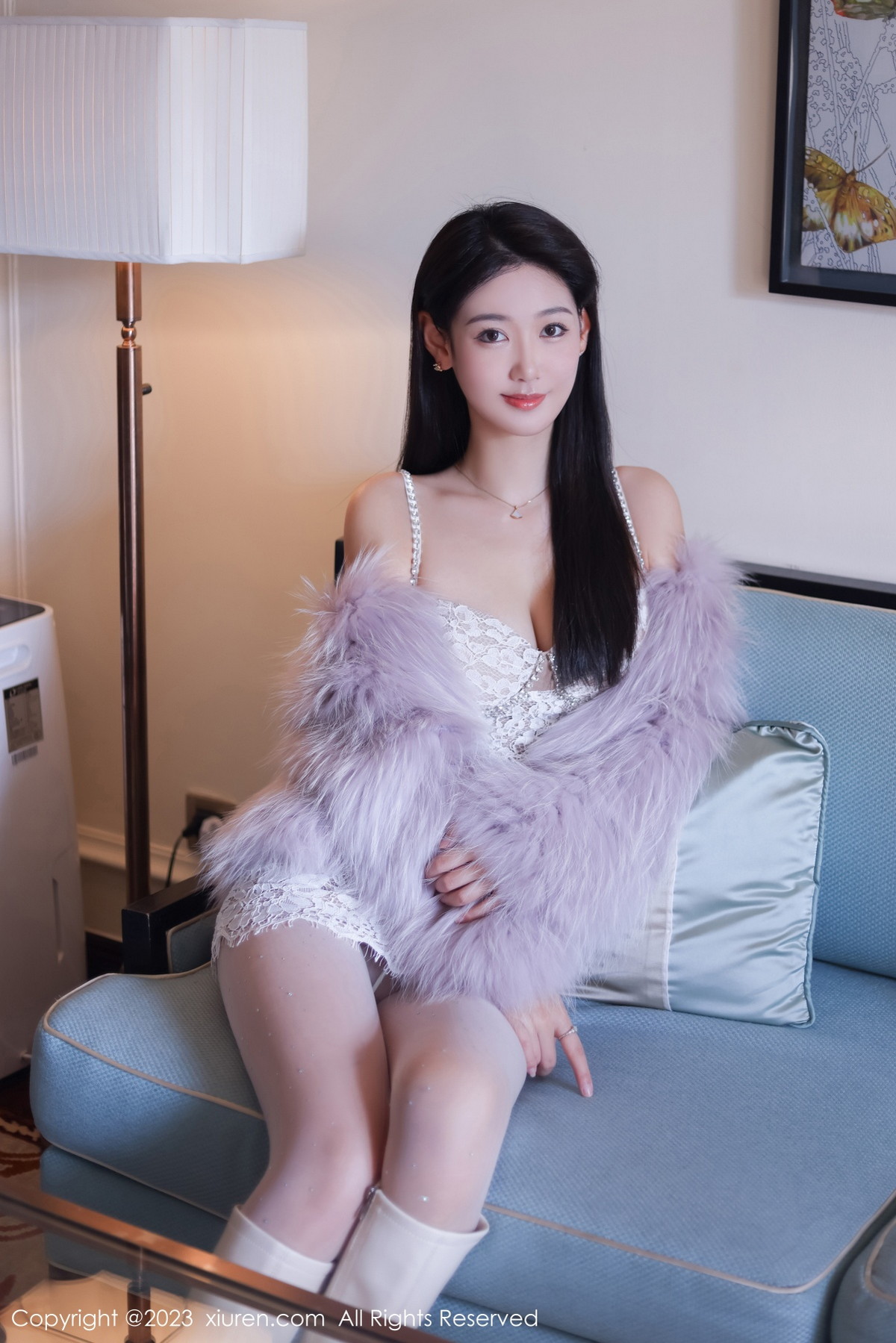 图片[1]-XiuRen第6331期_模特唐安琪性感白色蕾丝吊带裙配开档白丝秀曼妙身姿诱惑写真79P-推荐论坛-免费套图-看套图