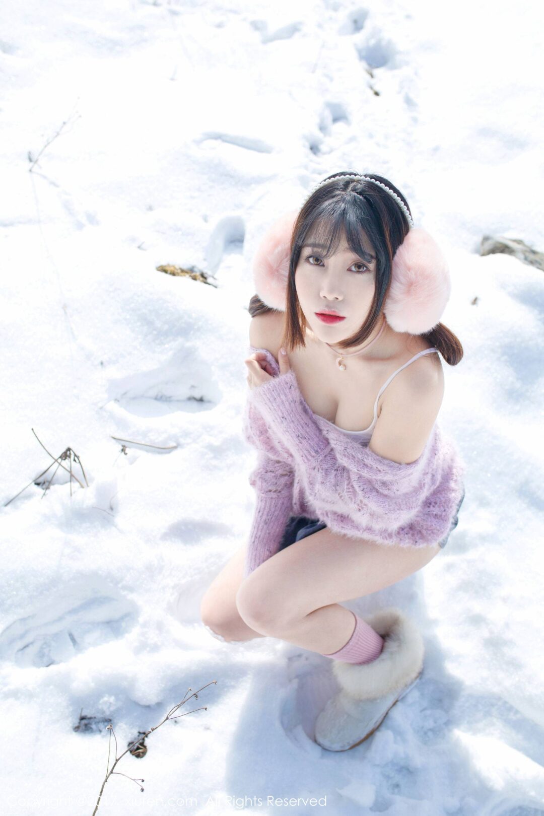 兜豆靓Youlina《冬天雪地人体摄影》 [秀人网XIUREN] No.720-看套图